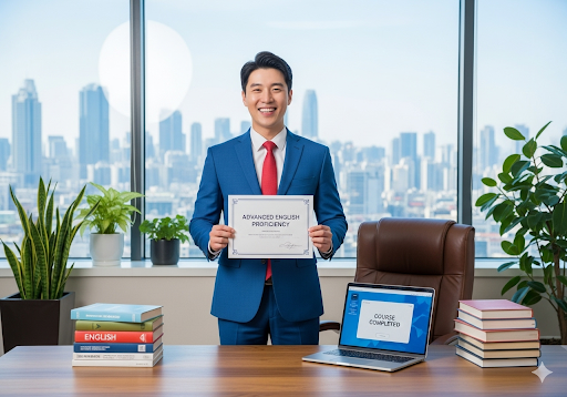 昇進したビジネスマン